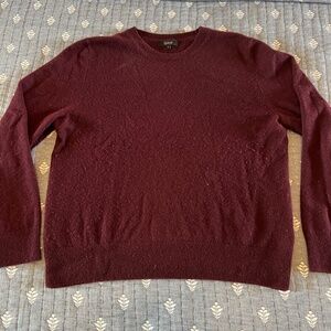 Quince Cashmere Crewneck Sweater – Burgundy